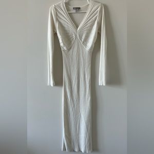 ASOS Long Sleeve White Sweater Dress in Size 2